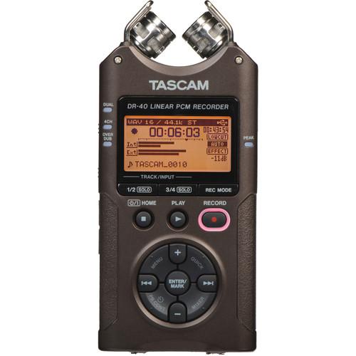 Tascam DR-40 4-Track Handheld Digital Audio Recorder DR-40BR