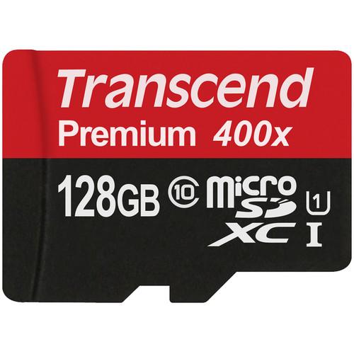 Transcend 128GB microSDXC Memory Card Premium 400x TS128GUSDU1, Transcend, 128GB, microSDXC, Memory, Card, Premium, 400x, TS128GUSDU1