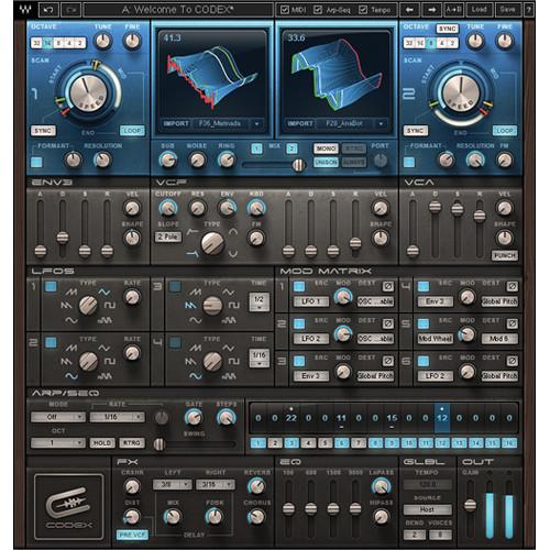 Waves Codex Wavetable Synth - Synthesizer Software CDXNA, Waves, Codex, Wavetable, Synth, Synthesizer, Software, CDXNA,