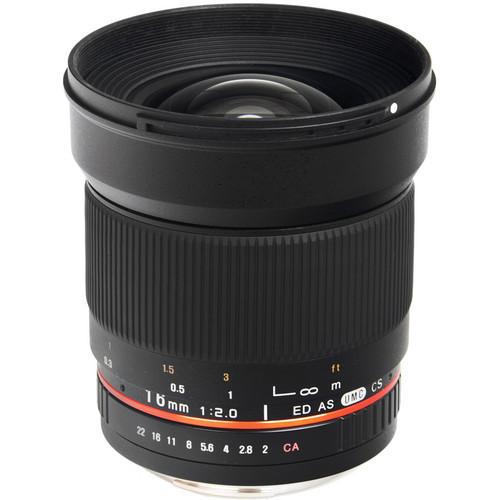 Bower 16mm f/2.0 ED AS UMC CS Lens for Fujifilm X SLY1620FXB