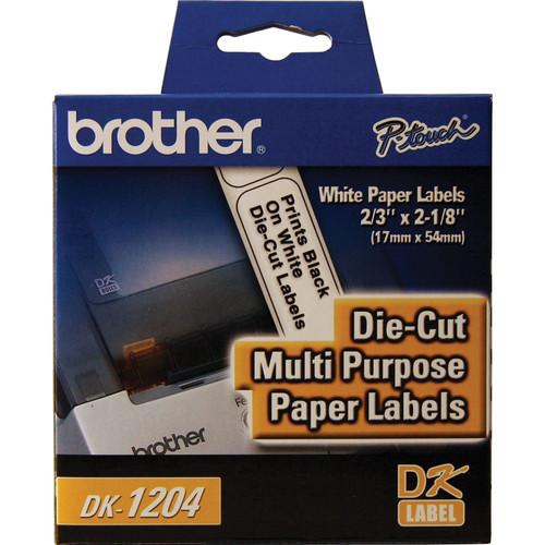 Brother DK1204 Multi Purpose Paper Labels (400 Labels) DK1204, Brother, DK1204, Multi, Purpose, Paper, Labels, 400, Labels, DK1204