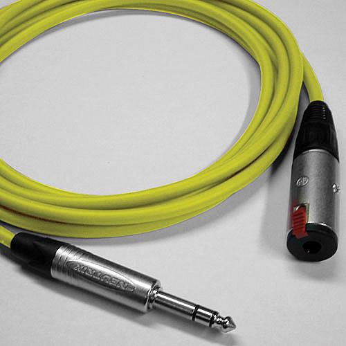 Canare Starquad TRSM-TRSF Extension Cable (Yellow, 6'), Canare, Starquad, TRSM-TRSF, Extension, Cable, Yellow, 6',