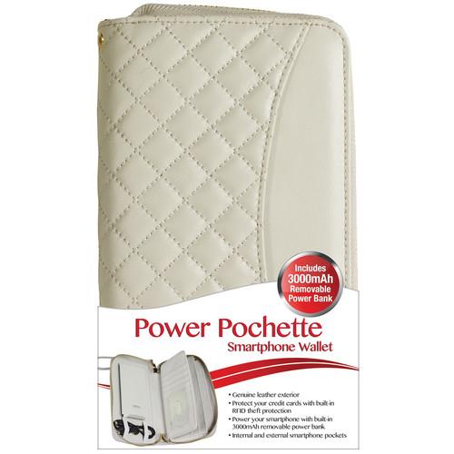DIGITAL TREASURES Power Pochette Leather Wallet 3000mAh 20858-PG