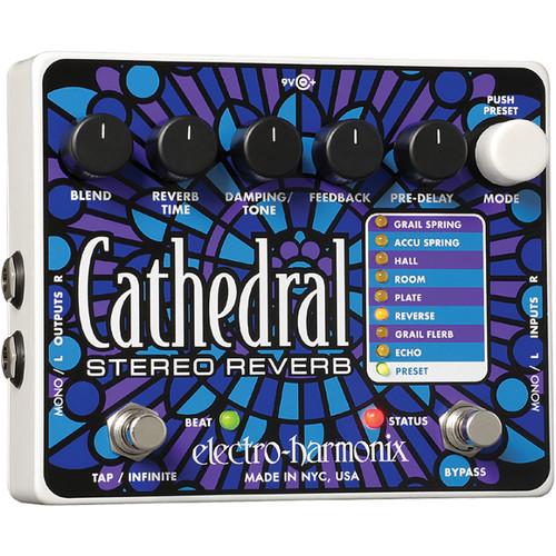 Electro-Harmonix Cathedral Stereo Reverb Pedal CATH, Electro-Harmonix, Cathedral, Stereo, Reverb, Pedal, CATH,
