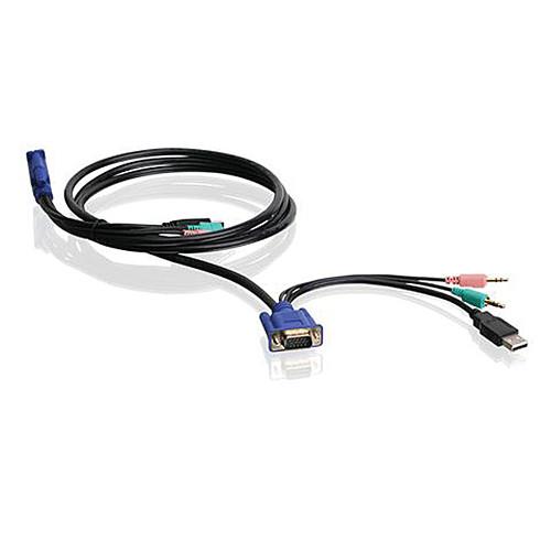 IOGEAR  6' VGA USB Audio / Mic KVM Cable G2L5102U, IOGEAR, 6', VGA, USB, Audio, /, Mic, KVM, Cable, G2L5102U, Video
