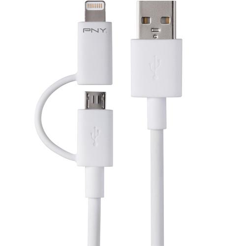PNY Technologies 2-IN-1 micro-USB and Lightning C-UA-UULN-W01-01