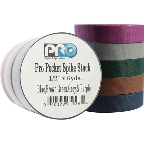 ProTapes Pro Pocket Dark Color Spike Tape Stack 001SPIKES6MDRKSW, ProTapes, Pro, Pocket, Dark, Color, Spike, Tape, Stack, 001SPIKES6MDRKSW
