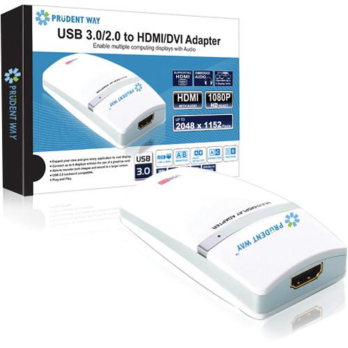 Prudent Way USB 3.0 to HDMI/DVI Adapter PWI-U3-HDA