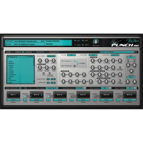 Rob Papen Punch-BD - Bass Drum Software Synthesizer RPPUBD, Rob, Papen, Punch-BD, Bass, Drum, Software, Synthesizer, RPPUBD,