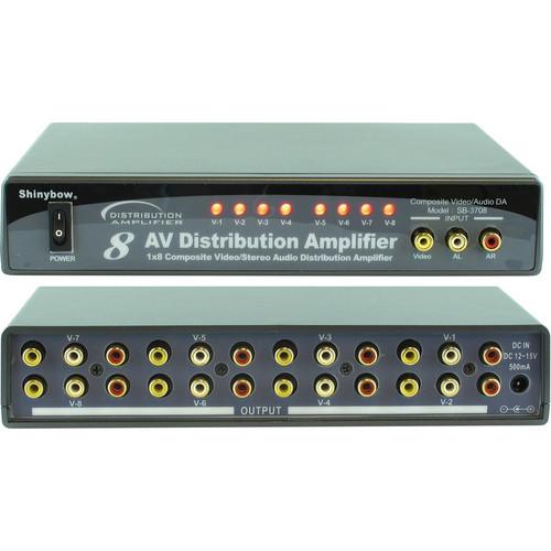 Shinybow SB-3708 1 x 8 Composite Video Audio SB-3708