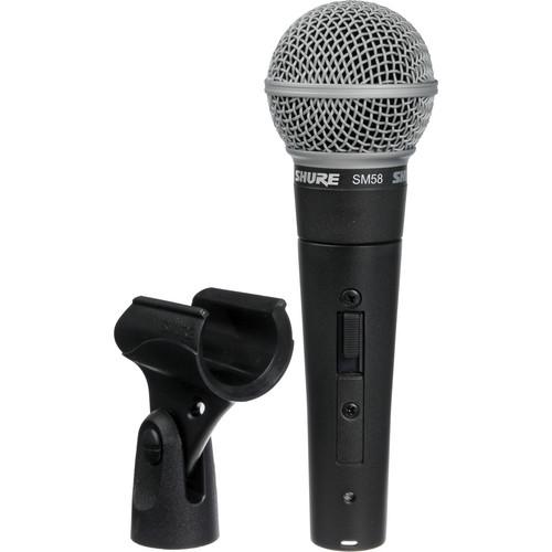 Shure SM58S Cardioid Microphone Kit - Includes Switch, Boom, Shure, SM58S, Cardioid, Microphone, Kit, Includes, Switch, Boom,