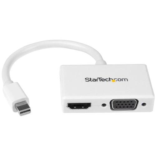 StarTech Travel A/V Adapter: 2-in-1 Mini DisplayPort MDP2HDVGAW, StarTech, Travel, A/V, Adapter:, 2-in-1, Mini, DisplayPort, MDP2HDVGAW