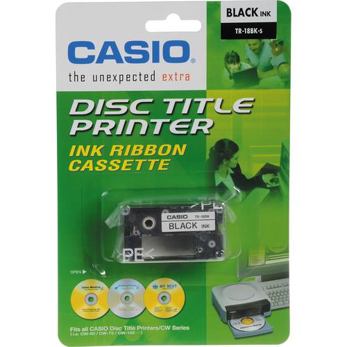 Casio TR-18BK Black Ink Ribbon Cassette Kit for CW-50 TR-18BK-3P