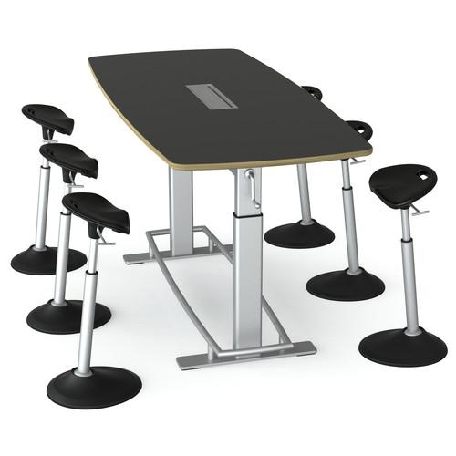 Focal Upright Furniture Confluence 6 Table and CBN-2000-BK-BK, Focal, Upright, Furniture, Confluence, 6, Table, CBN-2000-BK-BK