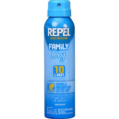 Repel Family Dry Insect Repellent Aerosol with 10% DEET HG-94120