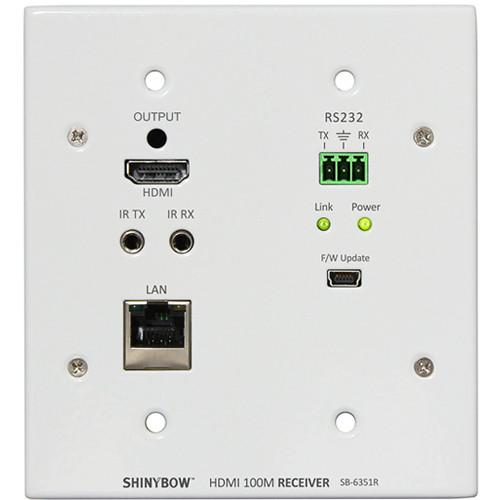 Shinybow SB-6351R HDBaseT Wall Plate Receiver with PoH SB-6351R, Shinybow, SB-6351R, HDBaseT, Wall, Plate, Receiver, with, PoH, SB-6351R