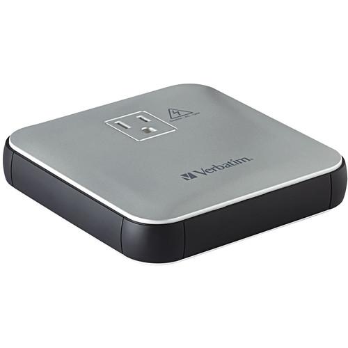 Verbatim AC/USB 12,000mAh Portable Power Outlet (Silver) 98608, Verbatim, AC/USB, 12,000mAh, Portable, Power, Outlet, Silver, 98608