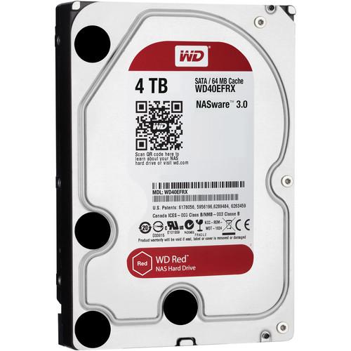 WD 4TB Network HDD Retail Kit (4-Pack, WD40EFRX, Red Drives)
