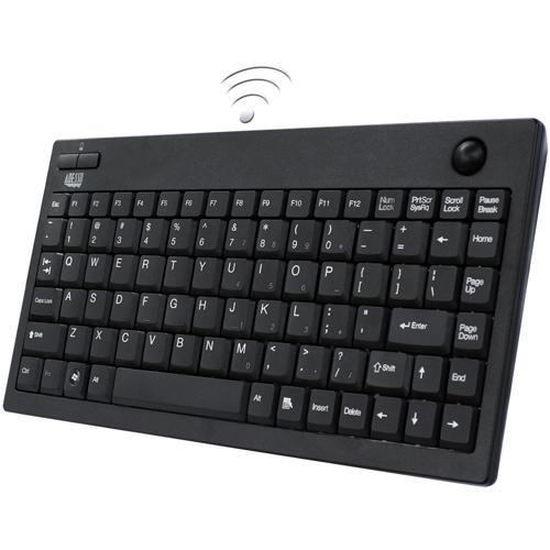 Adesso 2.4GHz RF Wireless Mini Trackball Keyboard WKB-3100UB