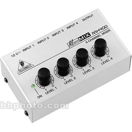 Behringer MX-400 MicroMix - Four-Channel Line Mixer MX400, Behringer, MX-400, MicroMix, Four-Channel, Line, Mixer, MX400,