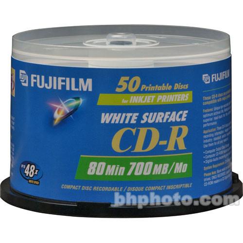 Fujifilm  CD-R White Inkjet Disc (50) 600002931, Fujifilm, CD-R, White, Inkjet, Disc, 50, 600002931, Video