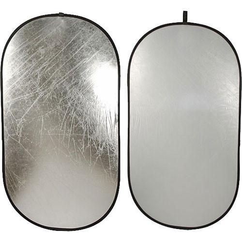 Impact Collapsible Oval Reflector Disc - Silver/White - R164174