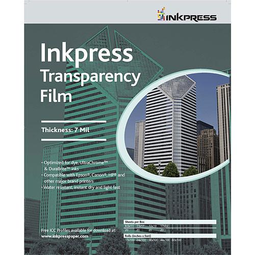 Inkpress Media Transparency Film for Inkjet Printers ITF851120, Inkpress, Media, Transparency, Film, Inkjet, Printers, ITF851120