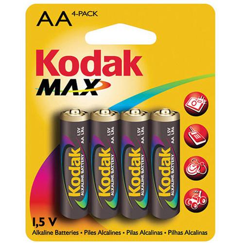 Kodak AA 1.5V Alkaline Batteries (4-Pack) 1820380, Kodak, AA, 1.5V, Alkaline, Batteries, 4-Pack, 1820380,