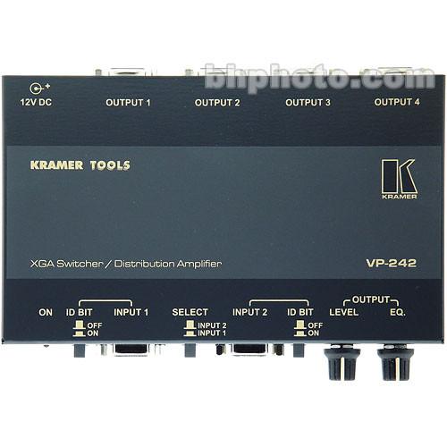 Kramer  VP-242 2x1 XGA Switcher, 1x4 DA VP-242