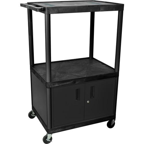 Luxor LULE54C Table with Cabinet (Black/Gray) LE54C-B
