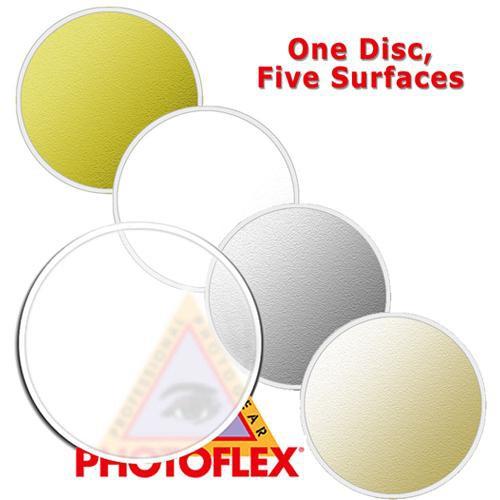 Photoflex MultiDisc Circular Reflector, 5 Surfaces, DL-22MULTI, Photoflex, MultiDisc, Circular, Reflector, 5, Surfaces, DL-22MULTI