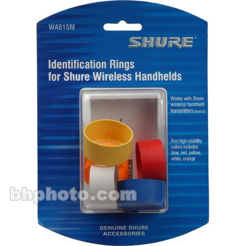 Shure Multi-Colored Handheld Transmitter ID Rings WA615M, Shure, Multi-Colored, Handheld, Transmitter, ID, Rings, WA615M,