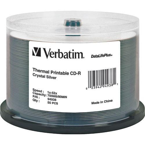 Verbatim  CD-R Crystal Thermal Disc (50) 94938, Verbatim, CD-R, Crystal, Thermal, Disc, 50, 94938, Video
