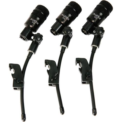 Audix D2 Dynamic Instrument Microphone Trio (3-Pack) D2 TRIO, Audix, D2, Dynamic, Instrument, Microphone, Trio, 3-Pack, D2, TRIO,