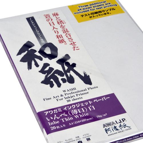 Awagami Factory Inbe Thin White Fine-Art Inkjet Paper 220611400, Awagami, Factory, Inbe, Thin, White, Fine-Art, Inkjet, Paper, 220611400