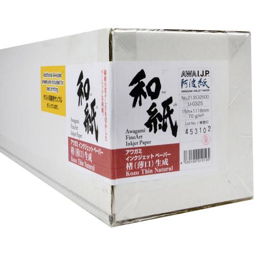 Awagami Factory Kozo Thin Fine-Art Inkjet Paper 70 gsm 213532500, Awagami, Factory, Kozo, Thin, Fine-Art, Inkjet, Paper, 70, gsm, 213532500