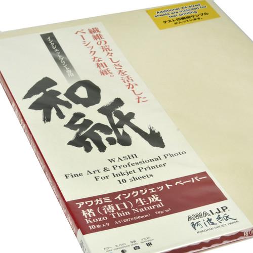 Awagami Factory Kozo Thin Natural Fine-Art Inkjet 213532300, Awagami, Factory, Kozo, Thin, Natural, Fine-Art, Inkjet, 213532300,