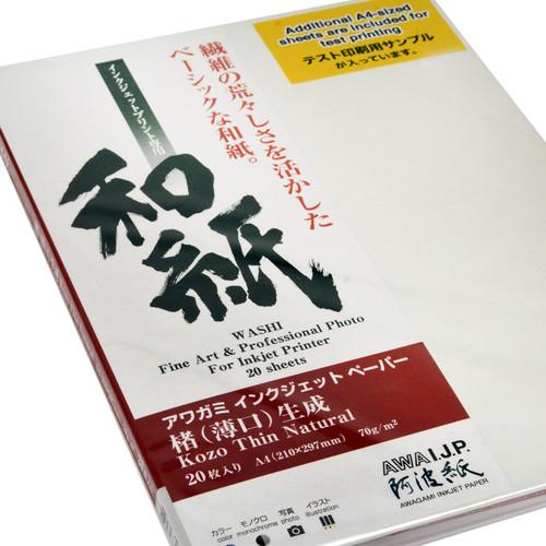 Awagami Factory Kozo Thin Natural Fine-Art Inkjet 213532400, Awagami, Factory, Kozo, Thin, Natural, Fine-Art, Inkjet, 213532400,