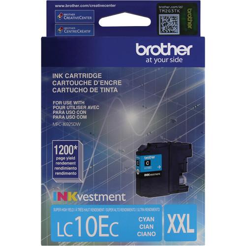 Brother LC10EC INKvestment Super High Yield Cyan Ink LC10EC
