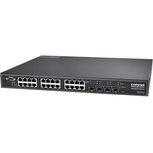 COMNET 24-Port Ethernet Managed Switch CNGE28FX4TX24MSPOE, COMNET, 24-Port, Ethernet, Managed, Switch, CNGE28FX4TX24MSPOE,