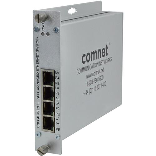 COMNET 4-Port Ethernet Self-Managed Switch with PoE CNFE4SMSPOE