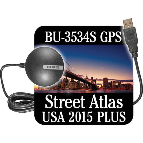 DeLorme BU-353S4 USB GPS Device with Street Atlas AE-008783-101, DeLorme, BU-353S4, USB, GPS, Device, with, Street, Atlas, AE-008783-101