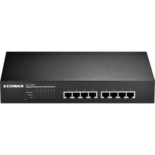 EDIMAX Technology 8-Port Gigabit Ethernet PoE  Switch GS-1008P, EDIMAX, Technology, 8-Port, Gigabit, Ethernet, PoE, Switch, GS-1008P
