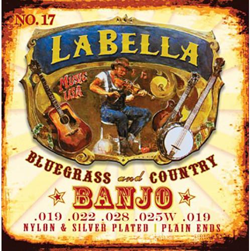 LABELLA Classical Banjo Nylon & Silver Plated Wound 17, LABELLA, Classical, Banjo, Nylon, Silver, Plated, Wound, 17,