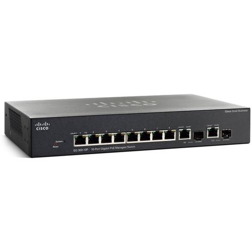 MuxLab Cisco SG300-10P 10-Port Gigabit PoE Managed Switch 500995, MuxLab, Cisco, SG300-10P, 10-Port, Gigabit, PoE, Managed, Switch, 500995