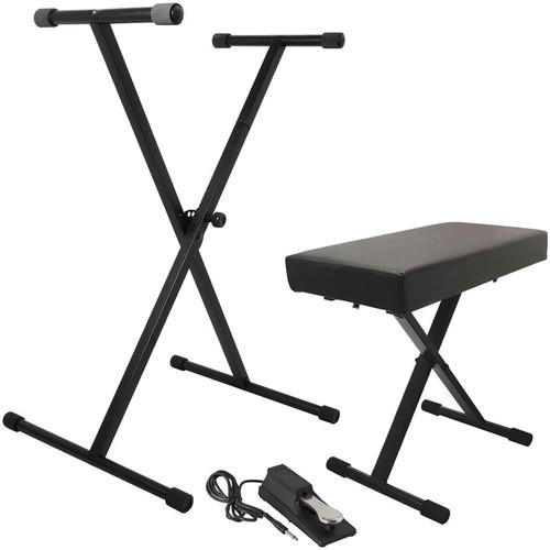 On-Stage Keyboard Stand/Bench Pak with KSP100 Sustain KPK6550, On-Stage, Keyboard, Stand/Bench, Pak, with, KSP100, Sustain, KPK6550