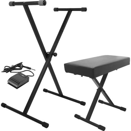 On-Stage Keyboard Stand/Bench Pak with KSP20 Sustain KPK6520