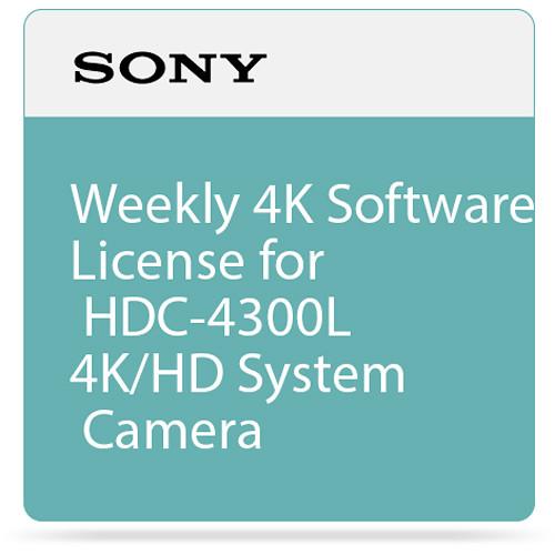 Sony Weekly 4K Software License for HDC-4300L 4K/HD SZC4001W, Sony, Weekly, 4K, Software, License, HDC-4300L, 4K/HD, SZC4001W,