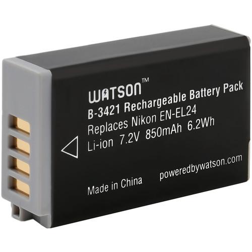 Watson EN-EL24 Lithium-Ion Battery Pack (7.2V, 850mAh) B-3421, Watson, EN-EL24, Lithium-Ion, Battery, Pack, 7.2V, 850mAh, B-3421