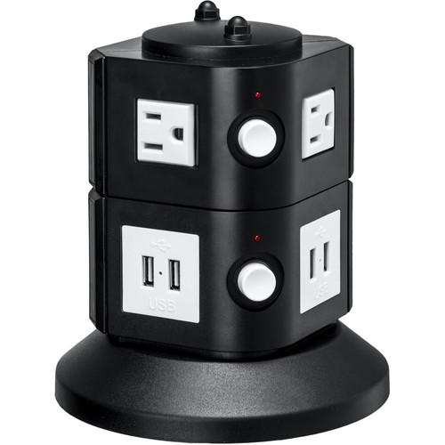 Yubi Power Power Tower with 4 Surge-Protected USA TOW-2L-USA